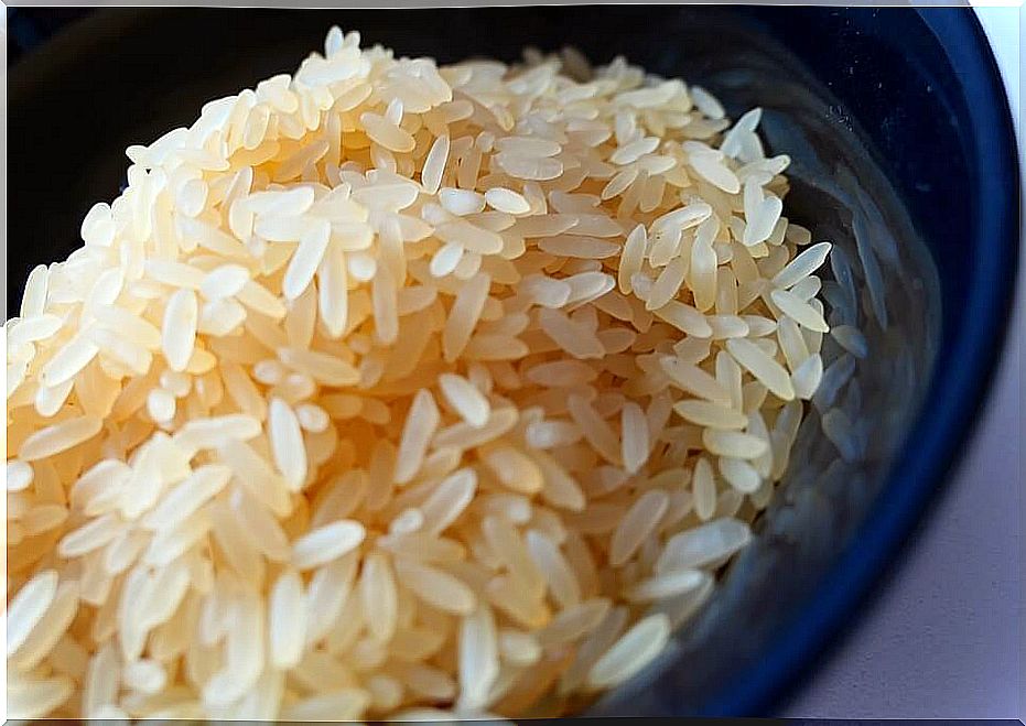 Rice-based exfoliant.